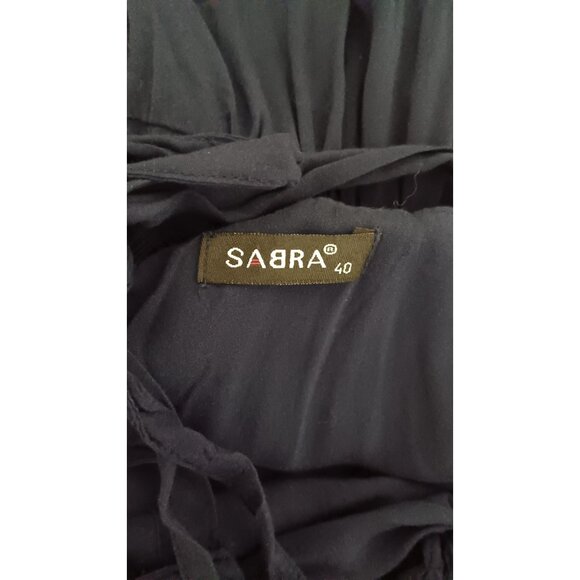 Sabra 40 Blue Maxi Casual Minimalist Cottage Occasion Lined Wedding Flowy Dress - Picture 6 of 6